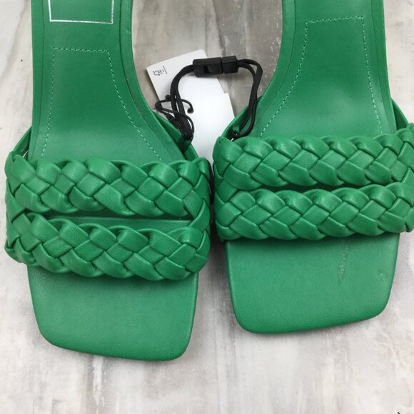 New Zara Kelly Green Woven Sandals 38 - Picture 3 of 10